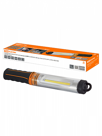 Светильник переносной светодиодный ФП11, COB 6 Вт, 360 лм, li-ion 3,7 В 1,8 А*ч, IP44, USB, TDM на сайте Стройсервис
