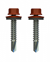 Саморезы  кровельные окрашенный 5,5х25мм RAL 3005 (красное вино) к  металл.конструкции  на сайте Стройсервис
