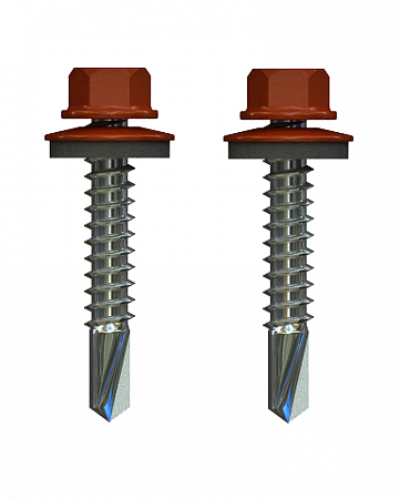Саморезы  кровельные окрашенный 5,5х25мм RAL 3005 (красное вино) к  металл.конструкции  на сайте Стройсервис

