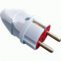 AY-KA (АЙКА) вилка 16A 250В (прямая, белая, земля) (Турция) 7713500 на сайте Стройсервис
