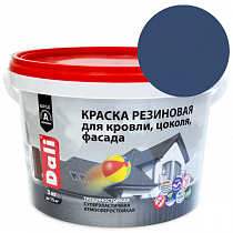 "DALI" краска резиновая для кровли, цоколя, фасада, синий - 3 кг на сайте Стройсервис
