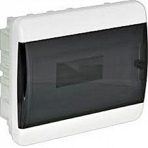 Бокс встраиваемый 12мод. белый с прозрачной черной дверью и шинами IP41 (Россия) BVK 40-12-1 на сайте Стройсервис
