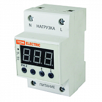 Реле контроля напряжения однофазное РН 2 40А-220В (LED-дисплей) TDM на сайте Стройсервис
