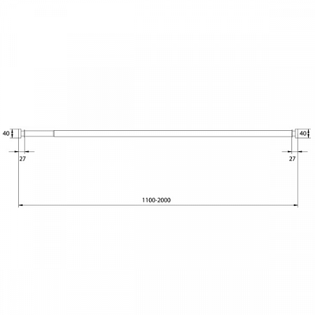 Карниз для ванной комнаты 110-200см 010A200I14 IDDIS