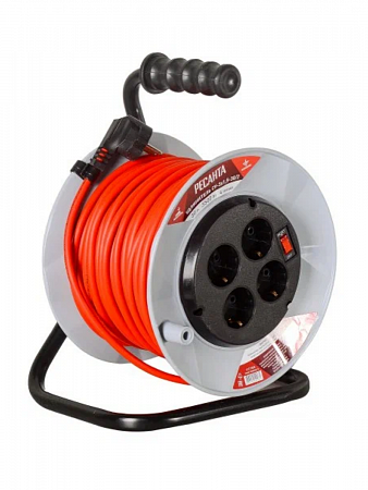 Удлинитель на катушке 4х30м с з/к 16А 3500Вт с выкл. СУ-3x1,5-30/2 на сайте Стройсервис
