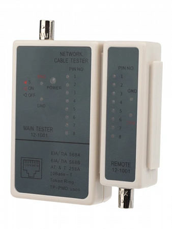 Тестер кабеля RJ-45 + BNC REXANT 5248 12-1001 на сайте Стройсервис
