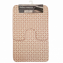 Коврик для ванной и туалета (набор 2шт) 50х85 см,50х52 см текстиль/ПВ (противоскользящий) на сайте Стройсервис
