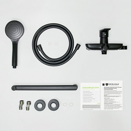 Смеситель для ванны GROSS AQUA Evo Matt Black 7121297MB-35F
