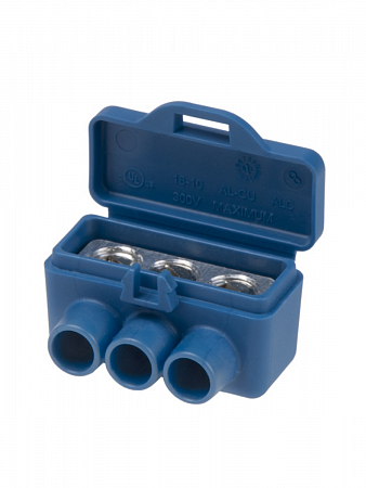 Клемма винтовая изолированная КВИ-3 для Al и Cu проводов (6,0мм2) синяя на сайте Стройсервис
