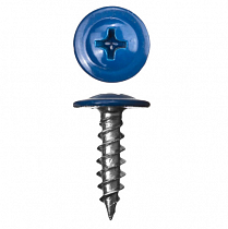 Саморез с пресcшайбой острый 4.2*13мм RAL 5005 (сигнально-синий) на сайте Стройсервис
