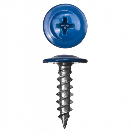 Саморез с пресcшайбой острый 4.2*13мм RAL 5005 (сигнально-синий) на сайте Стройсервис
