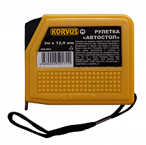 Рулетка "автостоп" 3м х 12,5мм, KORVUS на сайте Стройсервис
