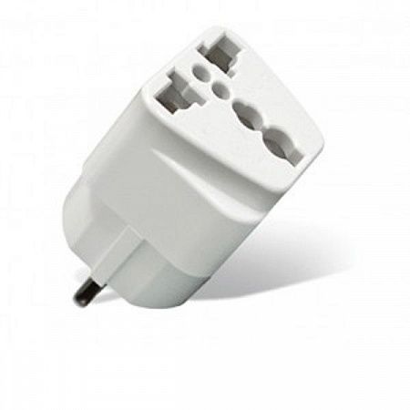 UNIVersal сет. вилка-переходник (тревел-адаптер) 16А 250В (земля, АБС-пластик, белый, инд.уп.) 1186 на сайте Стройсервис
