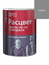 Эмаль ПФ-115 Серая глянцевая 0,9 кг Расцвет на сайте Стройсервис

