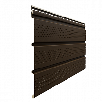 Софит Docke PREMIUM  перфорированный (Шоколад)  на сайте Стройсервис
