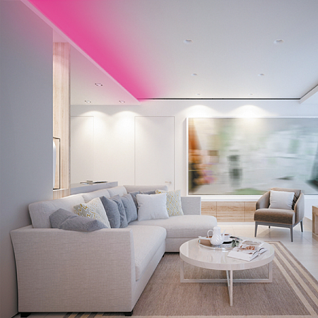 Лента светодиодная 24V 11W/m COB 352led/m IP20 розовый 5м*10мм 00-356 APEYRON Electrics (2)