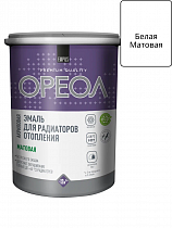 Эмаль "ОРЕОЛ" для радиаторов отопления термостойкая акриловая для внутренних работ матовая белая 1.1 кг на сайте Стройсервис
