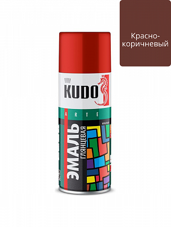 Эмаль алкидная универсальная красно-коричневая 520мл KUDO на сайте Стройсервис
