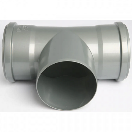 Тройник канализационный серый Ду 110*110мм 87,5° РР-Н СПЕЦИАЛЬНЫЙ (1)