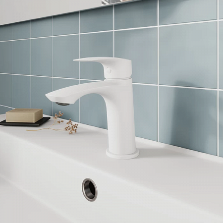 Смеситель для умывальника Rora RORWT00M01 белый Milardo