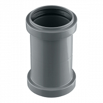 Муфта канализ. 2х раструбная(соединительная) серая Ду 40 РР-Н Flextron на сайте Стройсервис
