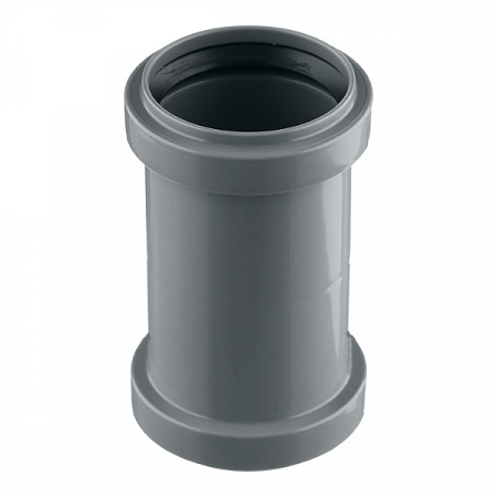 Муфта канализ. 2х раструбная(соединительная) серая Ду 40 РР-Н Flextron на сайте Стройсервис
