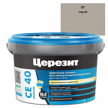 Затирка Церезит CE 40 Aquastatic серая, 2кг на сайте Стройсервис
