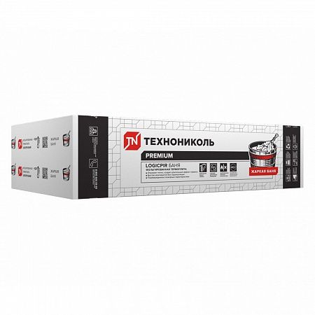 Плита теплоизоляционная Технониколь LOGICPIR Баня Ф/Ф Г1 1190х590х30 мм  на сайте Стройсервис
