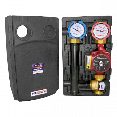 Насосная группа быстрого монтажа Dn25 с термостат. клапаном Millenium без насоса  на сайте Стройсервис
