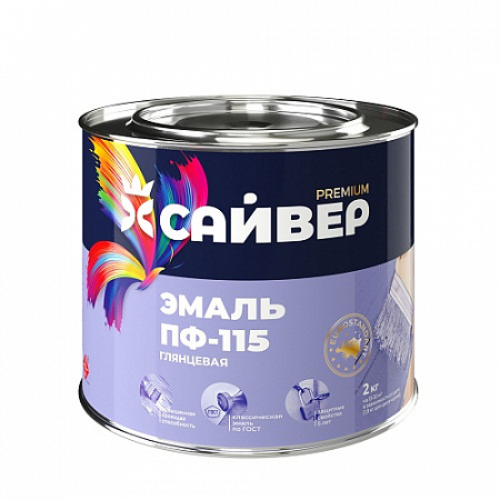 Эмаль ПФ-115 оранжевая 0,8кг Сайвер  на сайте Стройсервис
