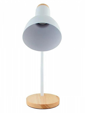 Светильник настольный СТ84 40W E27 металл/дерево/резина белый 19597 СТАРТ (2)