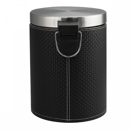 Ведро круглое с выделкой 5л нерж. (кожаные вставки с педалью) Санакс (1)