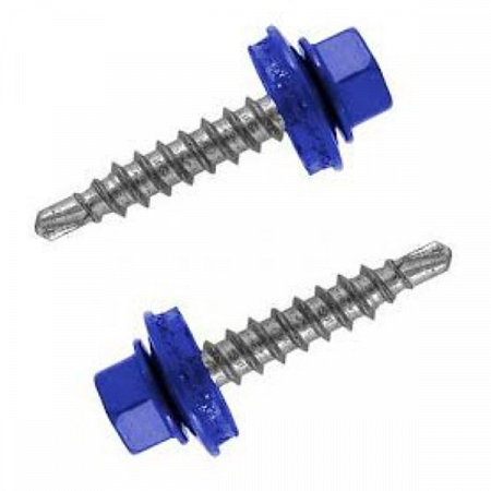 Саморез кровельный по дереву 4,8х50мм RAL 5002 Ультрамарин на сайте Стройсервис
