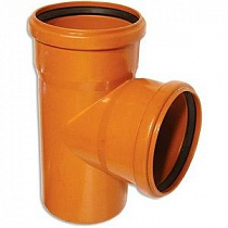 Тройник канализационный рыжий Ду110*110мм 90° НПВХ Ostendorf на сайте Стройсервис
