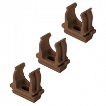 Крепеж-клипса для труб под темное дерево d16 мм (бук) "ЭКО" (заказ кратно 10шт) TDM на сайте Стройсервис
