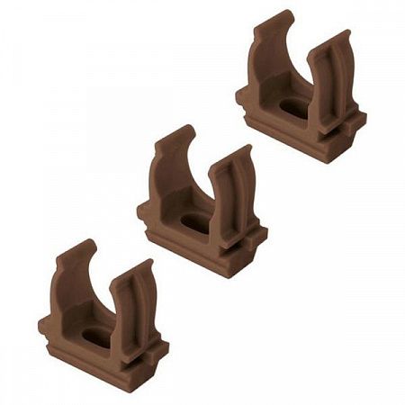 Крепеж-клипса для труб под темное дерево d16 мм (бук) "ЭКО" (заказ кратно 10шт) TDM на сайте Стройсервис
