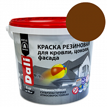 "DALI" краска резиновая для кровли, цоколя, фасада, терракотовый - 6 кг на сайте Стройсервис
