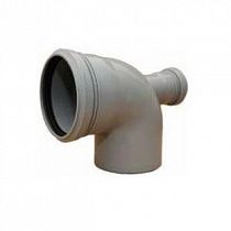 Отвод канализ. серый Ду110*50мм 90° фронтальный РР-Н Flextron на сайте Стройсервис
