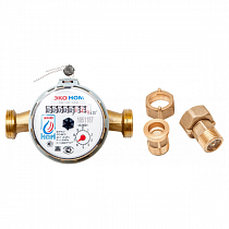 Счетчик воды универсальный ЭКО НОМ-15-110+КМЧ с обратным клапаном  на сайте Стройсервис
