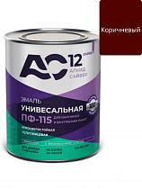 Эмаль ПФ-115 коричневая 0,8кг "АС12"  на сайте Стройсервис
