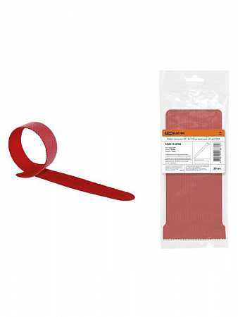 Хомут-липучка ХЛ 12х135 мм красный (20 шт) TDM на сайте Стройсервис
