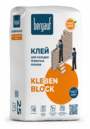 Клей для блоков BERGAUF Kleben Block, 25 кг на сайте Стройсервис
