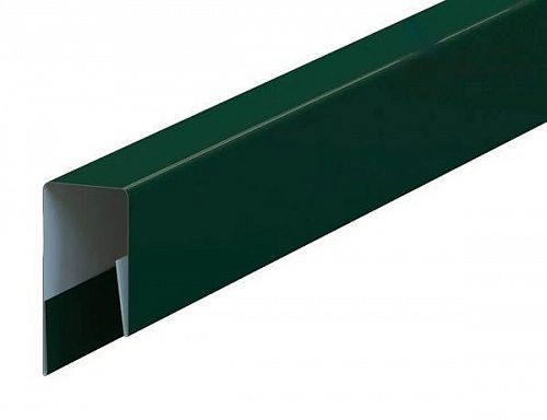 Планка П-образная 10 10 20 0.45 2м ПЭ RAL6005 зеленый мох К-518 на сайте Стройсервис
