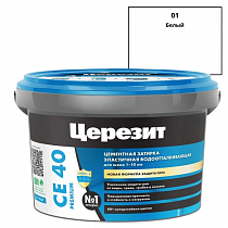 Затирка Церезит PREMIUM CE40 белая 2кг  на сайте Стройсервис

