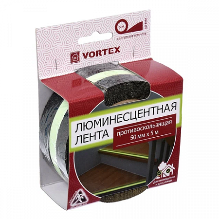 Противоскользящая лента 50мм*5м, сигнальная люминесцентная VORTEX /48 на сайте Стройсервис
