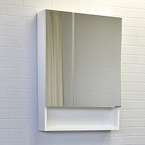 Шкаф-зеркало Никосия-60 COMFORTY белый глянец на сайте Стройсервис
