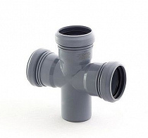 Крестовина канализ.серая Ду 50*50*50мм 90° PP-Н Flextron на сайте Стройсервис
