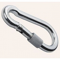 Карабин пожарный с фиксатором 14мм DIN 5299D на сайте Стройсервис
