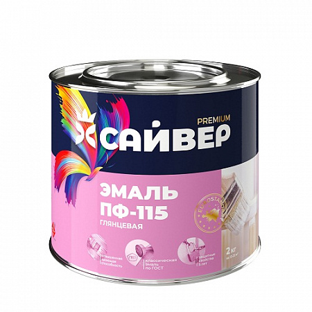 Эмаль ПФ-115 белая матовая 25кг Сайвер  на сайте Стройсервис
