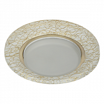 Светильник DK80 WH/GD под лампу Gx53 220В 13Вт бел./зол. 30/1320 ЭРА Б0019576 на сайте Стройсервис
